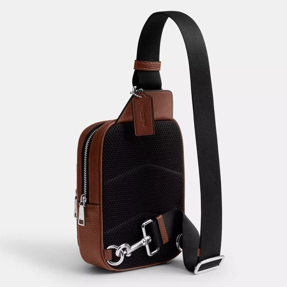 ❤️ Coach Racer Sling Pack In Signature Leather - Picture 2 of 11